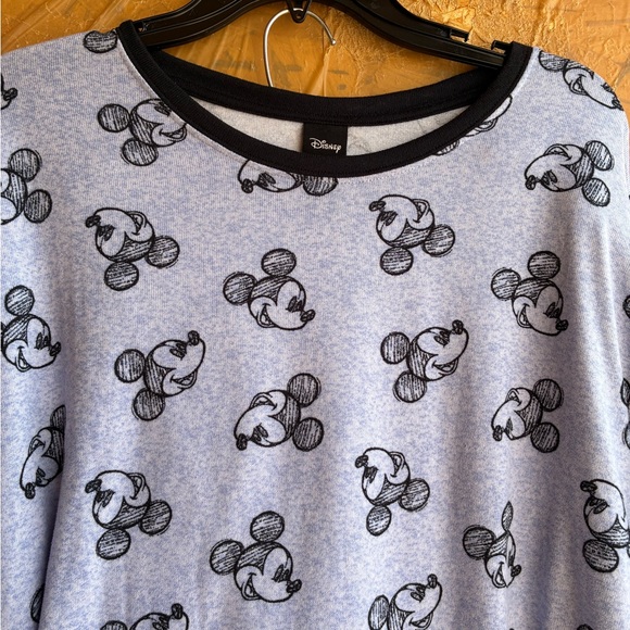 Disney Mickey Mouse Blue 2 Piece Long Sleeve Pajama Set Size Large - Picture 6 of 9